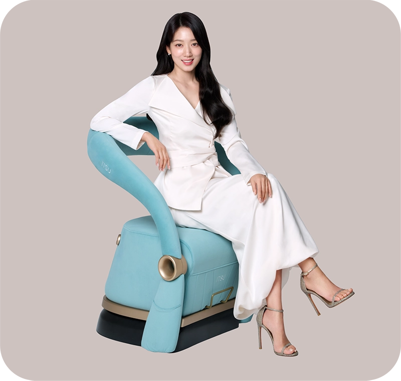 Sit on the cushion to relax while the vibration platform engages your glute muscles.
