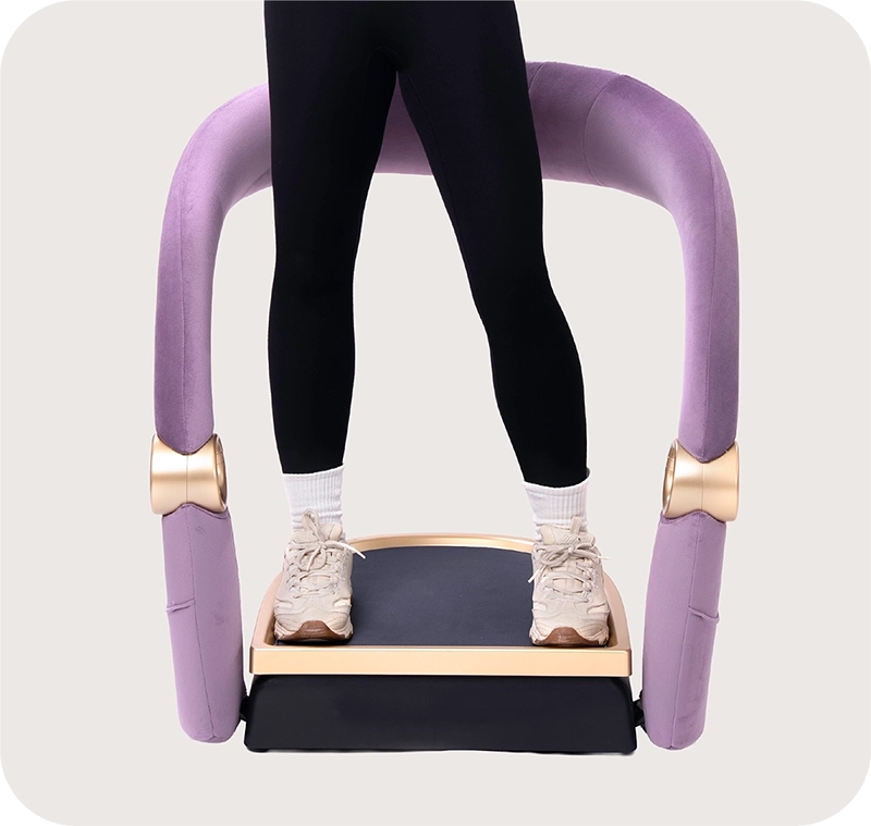 Stand on the vibration platform for a full-body workout.